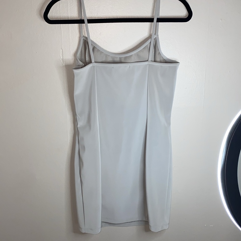 🪿Adorable NWT grey reflective fleece lined body-con slimming dress! - Picture 8 of 10